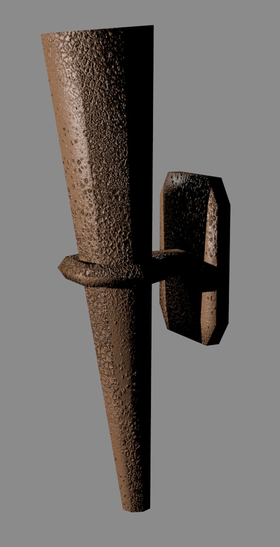 Low Poly Wall Torch preview image 1